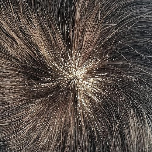 Miniatura 3 de Healthlif Tupé de pelo para hombres, sistema de reemplazo de cabello completo de polietileno para hombre, tupé duradero, sistema de cabello humano