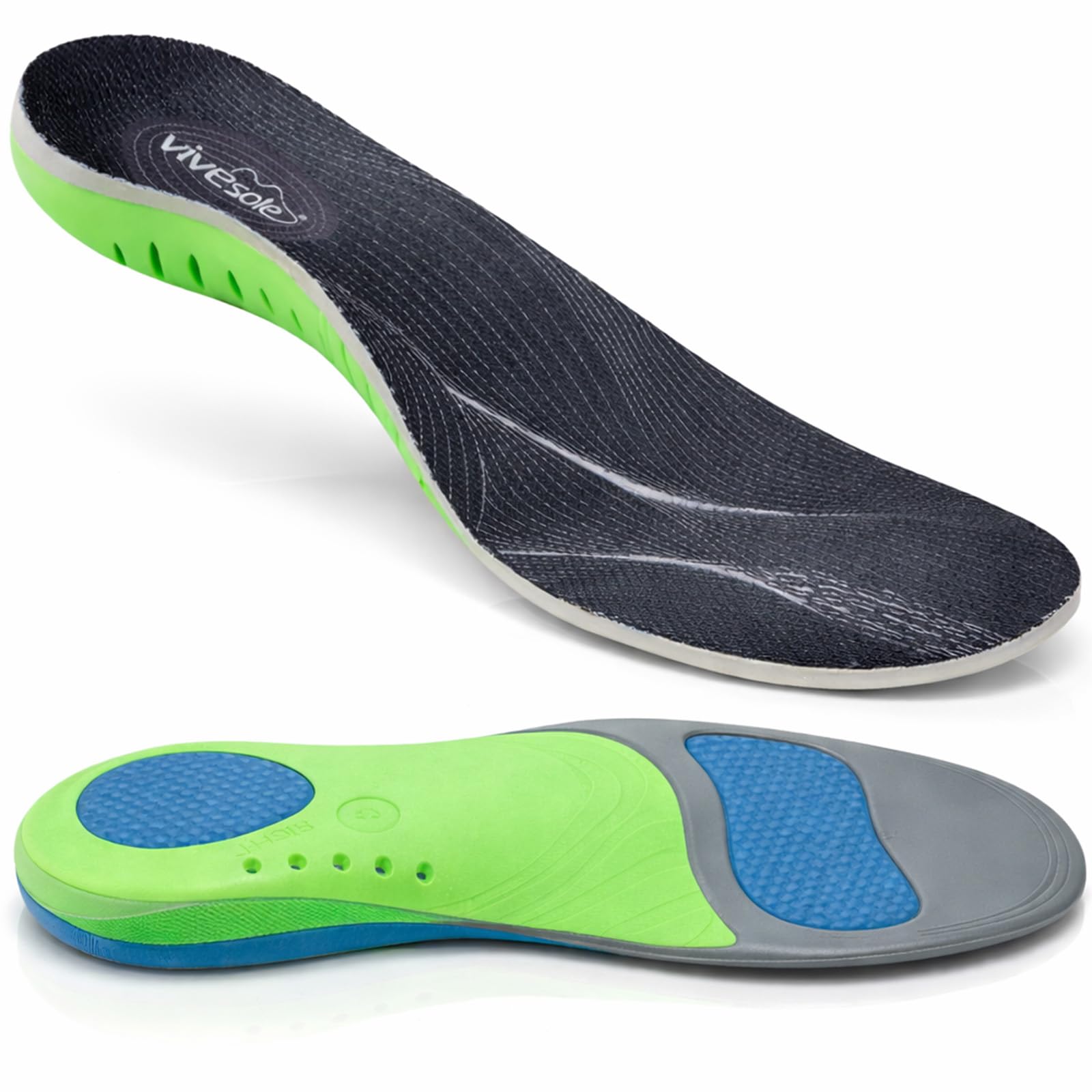 Amazon.com: ViveSole Heavy Duty Gel Insoles – 220+ lbs High Arch