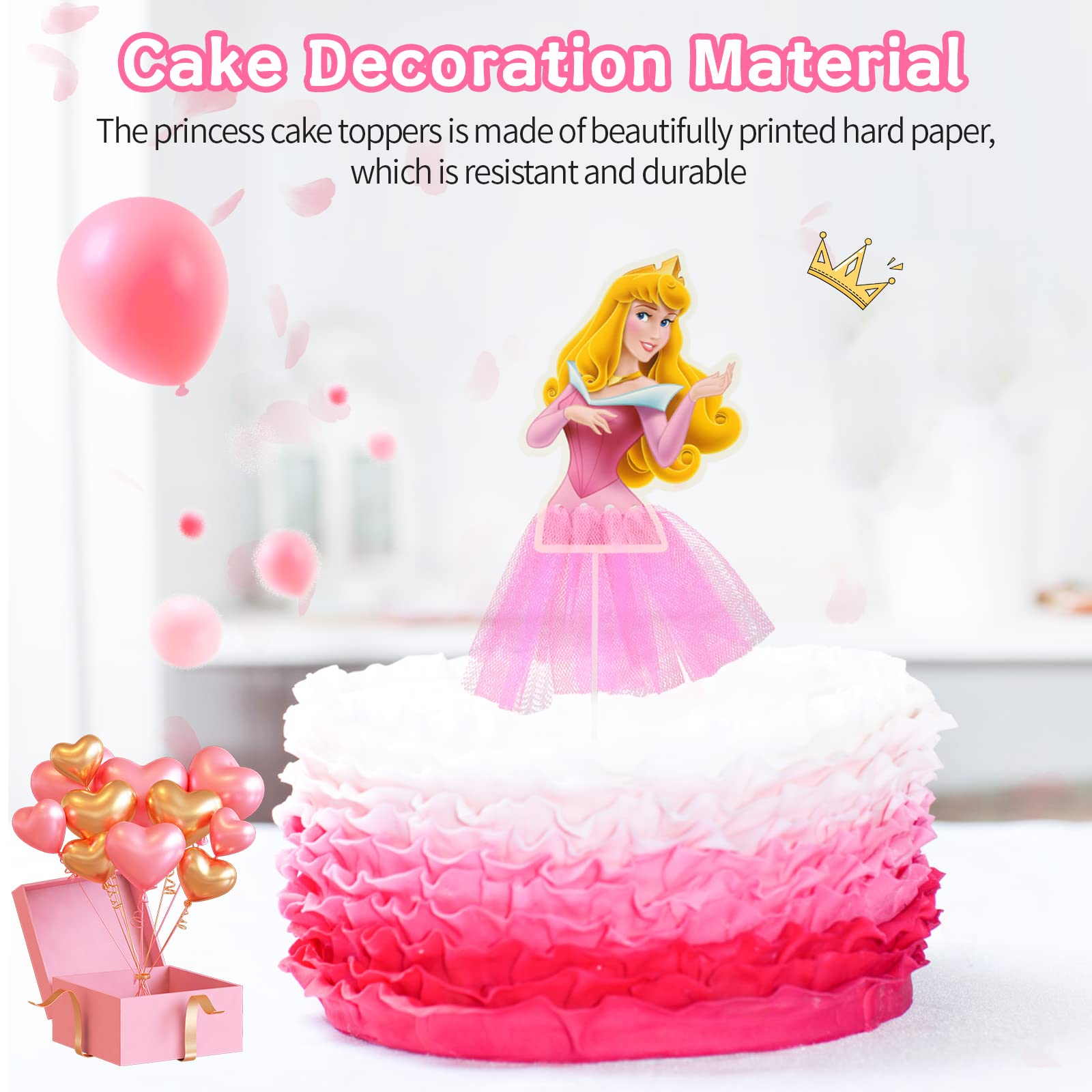 2 Stück Prinzessinnen Puppen Kuchen-Topper – Geburtstagskuchen-Dekoration Aus Harz, Für Mottopartys