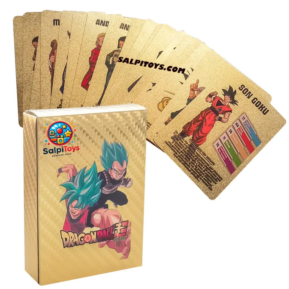 SALPITOYS 55 Anime Dragon Ball Z Game Toys Goko 24k Gold Foil