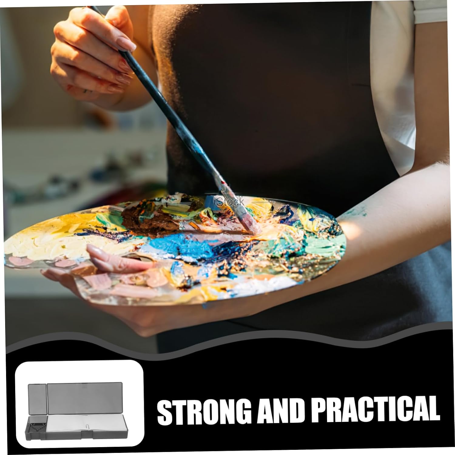 Model Painting Supplies Moisturizing Palette Holder Pigment Mixing Tray for Art Paints