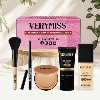 Verymiss Makeup combo for women & Girls I Long lating I Waterproof I Best Makeup Combo for Women I High Coverage I Pack of 5