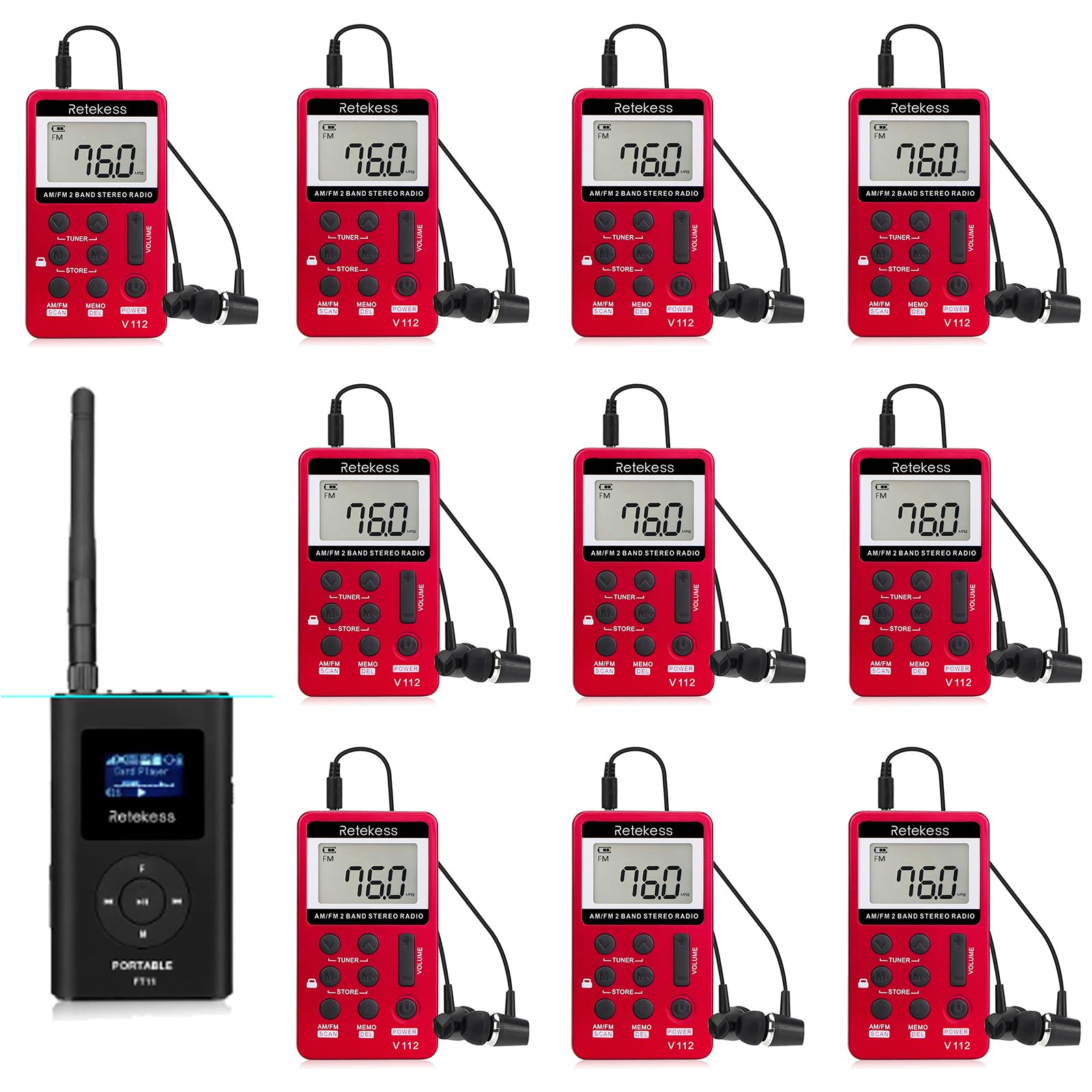 Amazon.com: Retekess FT11 FM Transmitter,Portable FM Broadcast