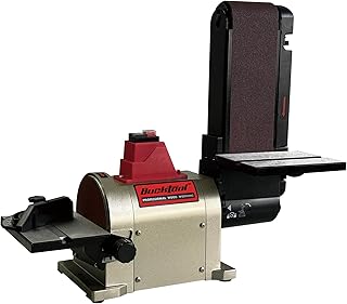 BUCKTOOL 450W Bench Belt Sander for Wood Working 100x915mm Belt and 150mm Disc Sander with Direct-Drive Motor 2980RPM Benchtop BD4603A