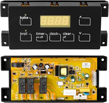 5304518660 316455400 316222801 Range Oven Stove Clock Timer Control Board Replacement Part Compatible for Frigidaire Electrolux Kenmore Electric Range, 7 Button