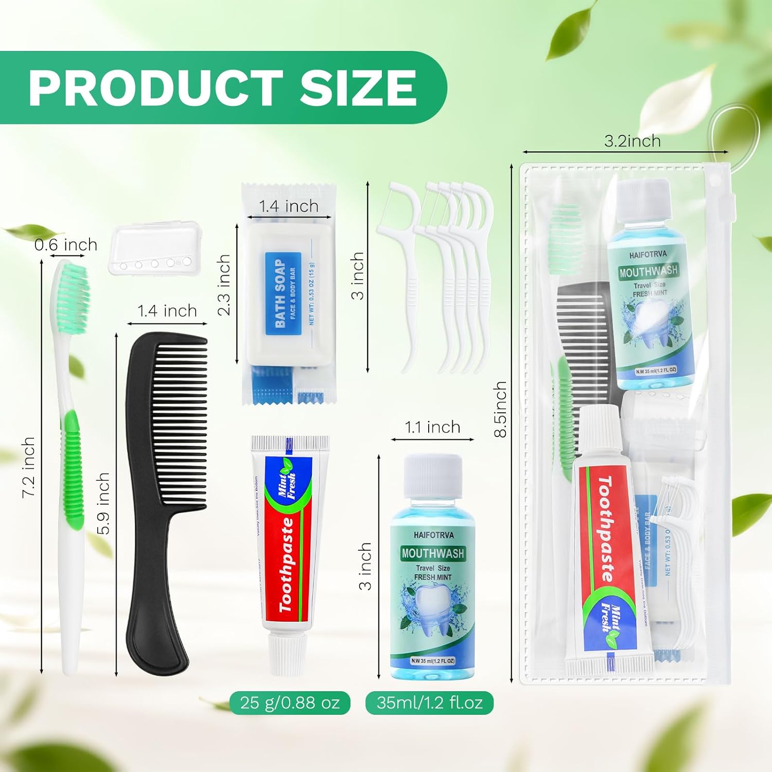 30 Set Personal Care Travel Toiletries Sets Bulk,8-IN-1 Disposable Toothbrushes with Toothpaste and Floss,Mouthwash,Comb,Soap,Cover,Zip Bag Toiletry Travel Toothbrush Kit for Homeless,Hotel,Charity