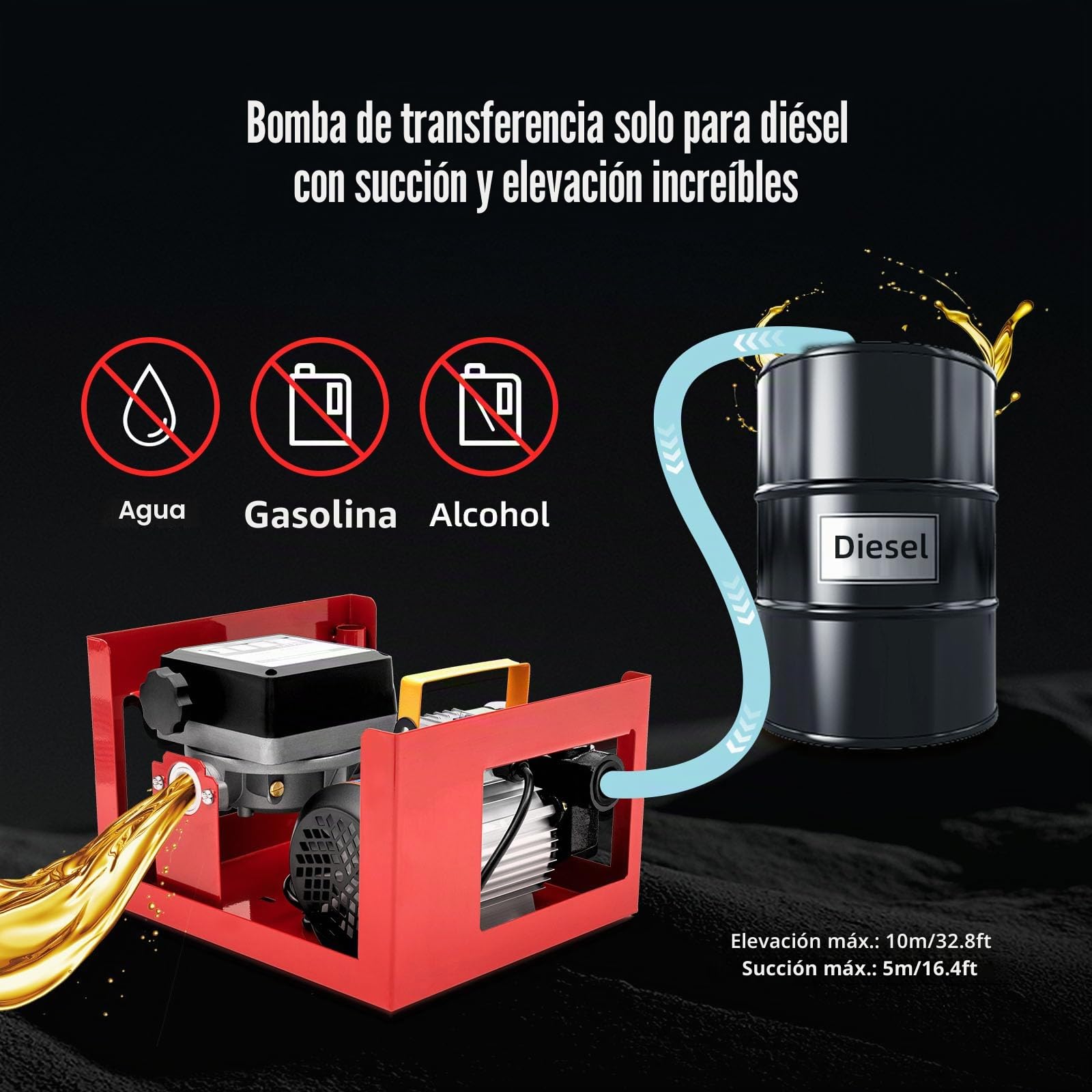 Bomba eléctrica diésel de 60L/min, 220V, bombas de combustible autocebantes, bomba de gasóleo con pistola automática, estación de servicio móvil para coches y camiones cisterna
