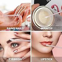 Vista 7 de G2PLUS 100 Piezas Cepillos de Labios de Cristal con Purpurina, Cepillos de Labios Desechables, Aplicadores de Brillo de Labios, Aplicador de Varitas