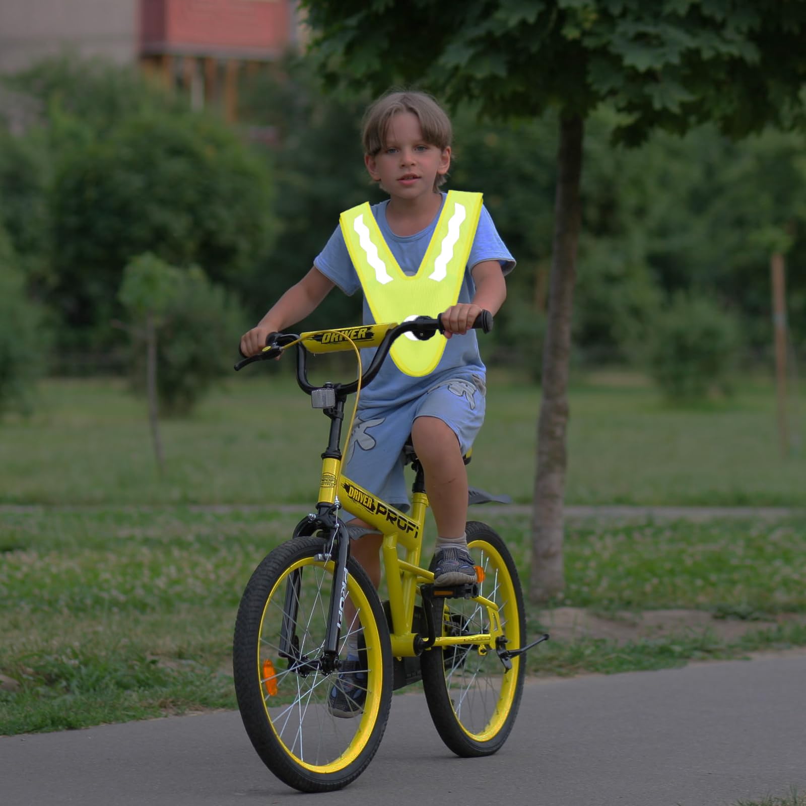 Lot De 2 Gilets De Sécurité Enfants Jaunes - Bandes Réfléchissantes 360°, 37x29 Cm