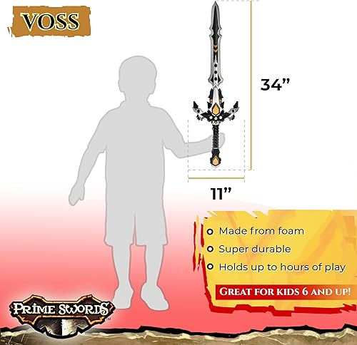 Miniatura 7 de Formidable Toys - Espadas de espuma de 32 pulgadas para niños, diseños para mezclar y combinar, juguetes de juego de simulación y caballeros,