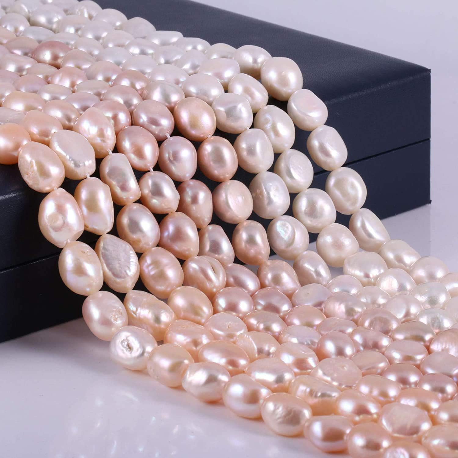 Natural Pearl Freshwater Cultured Pearl Beads for Jewelry Making Punch Loose Beads Handmake DIY for Jewelry Making DIY Women Necklace Bracelet 5-6 mm Color Purple 14 inches - Image 6