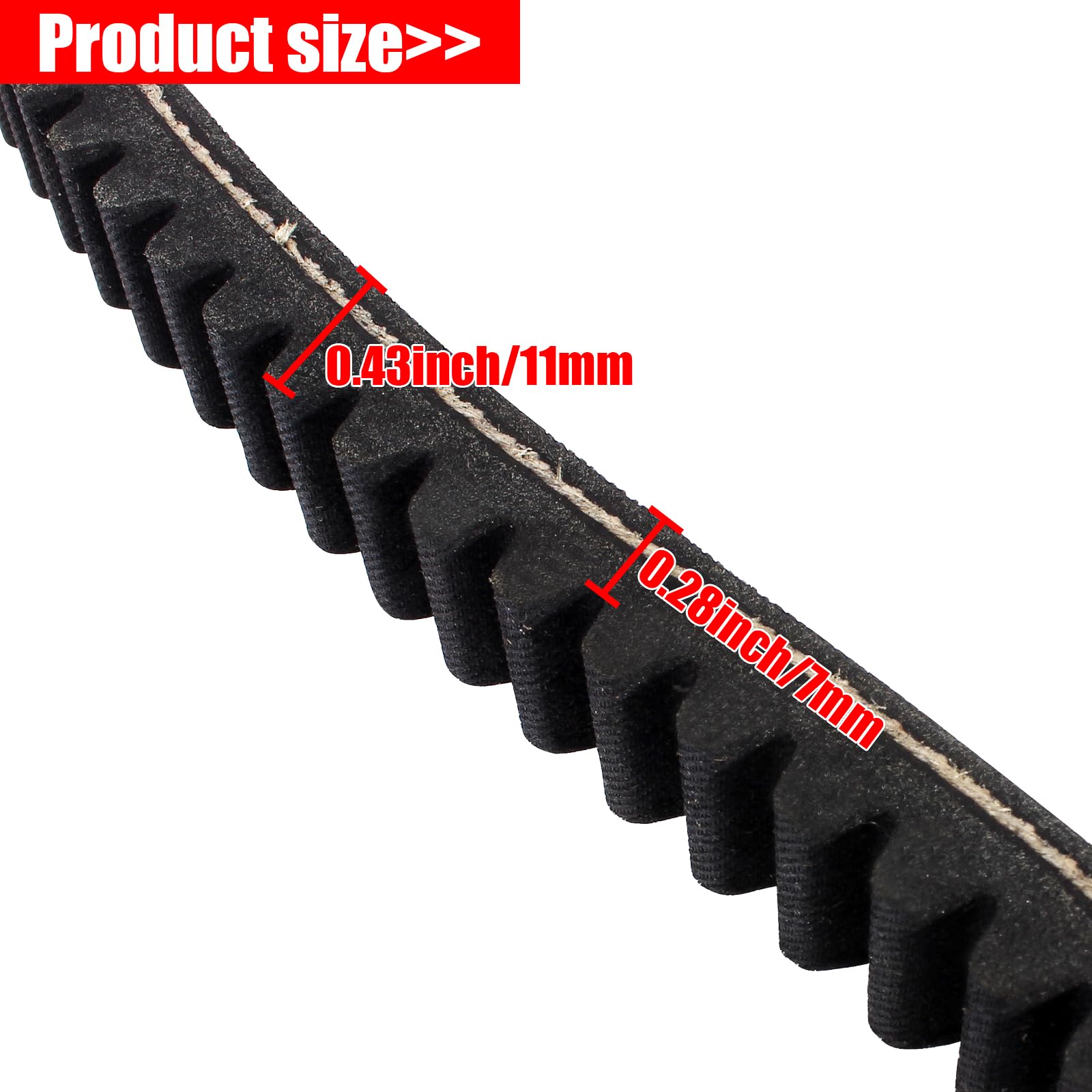 Courroie D'Entraînement Go-Kart 9.100.018-725 – Compatible Hammerhead 80T & TrailMaster Mid XRX 6.5HP