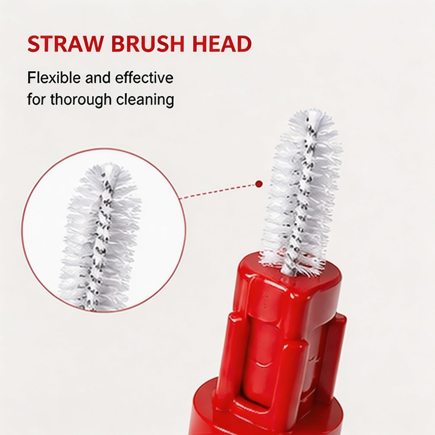 3 in 1 Cup Lid Cleaning Brush with 2 Replacement Heads, Multifunction Water Bottle Cleaner Tool for Tumbler, Straw, Groove & Crevice Cleaning, Portable Kitchen Cleaning Gadget