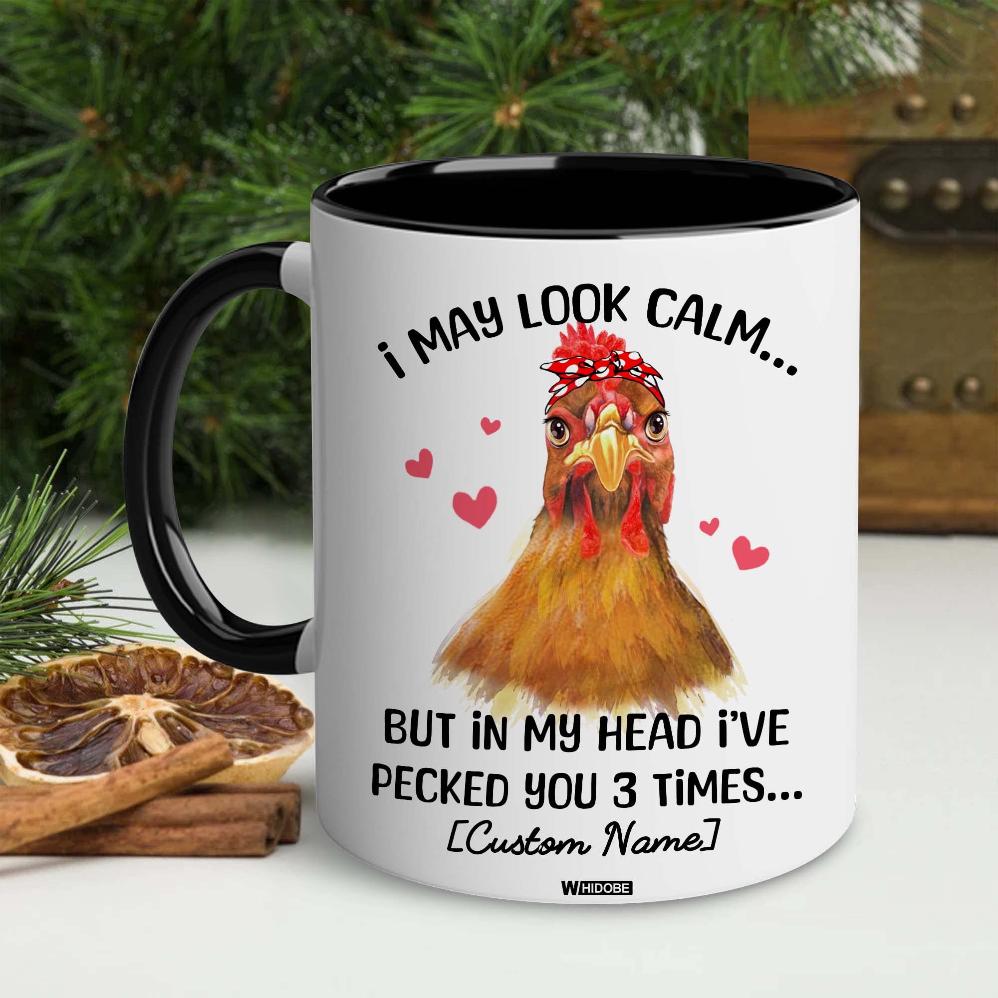 Amazon.com | WHIDOBE Personalized Chicken Coffee Mug, Funny