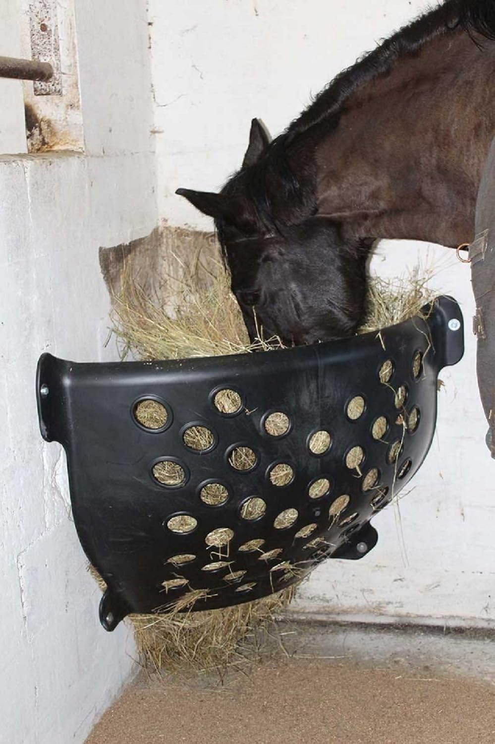 Heuraufen für Pferde 2 Stück Futterraufen - für 20kg Raufutter - Wandraufen mit Löchern für immer frisches Heu - 2er Set