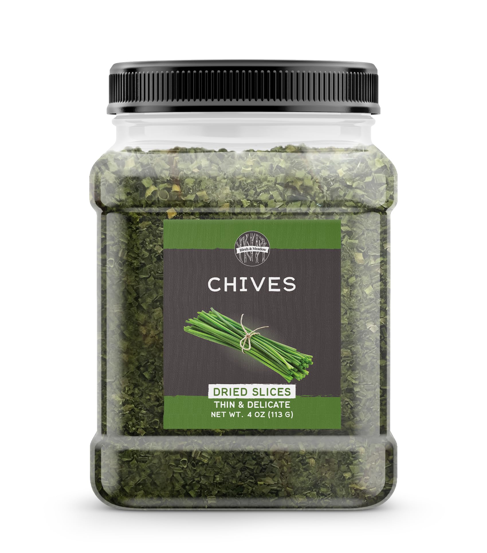 Birch & Meadow 4 oz of Dried Chives, Thin & Delicate, Sauces & Soups