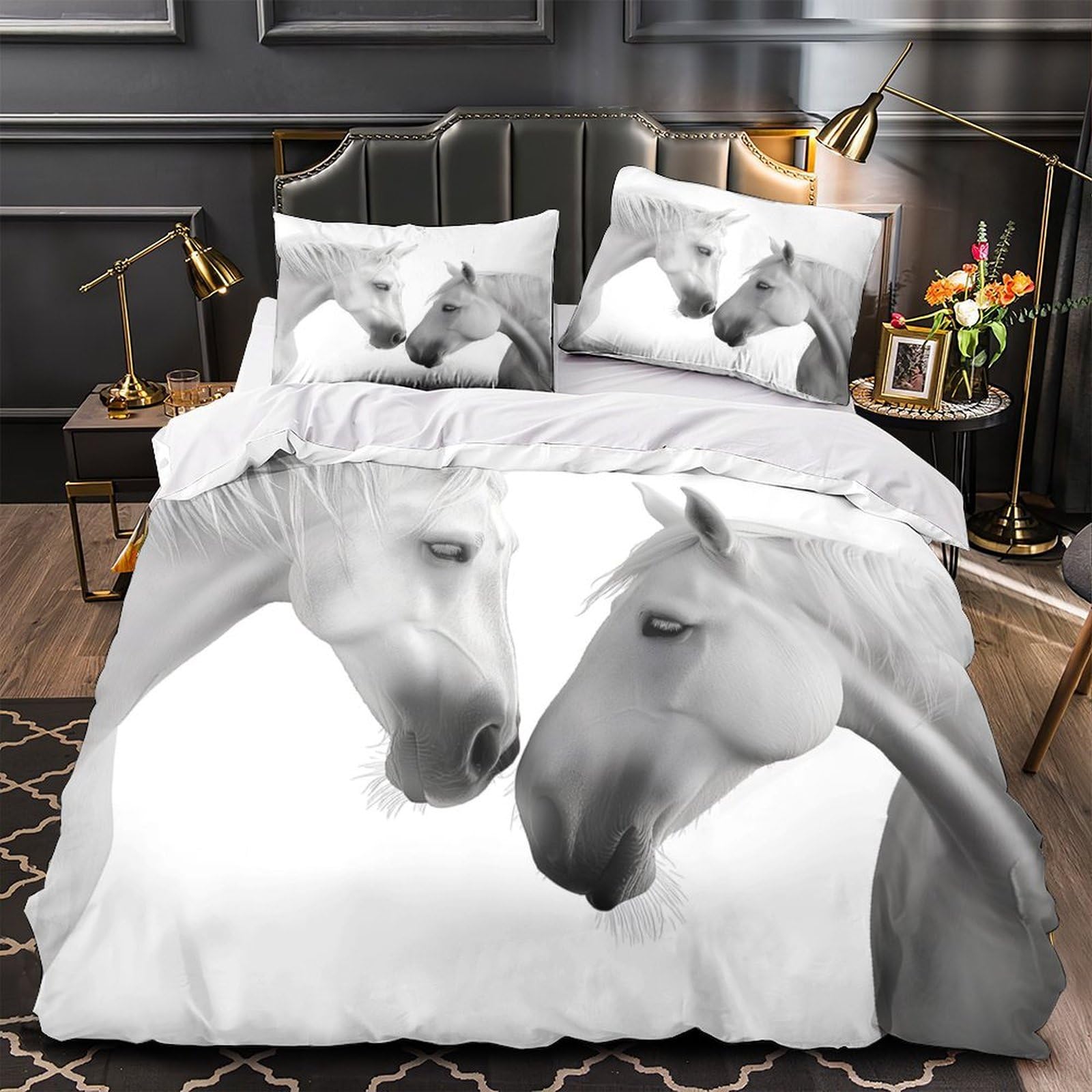 Housse de couette art félin 260x220cm pour transformer votre chambre en un cocon fantastique