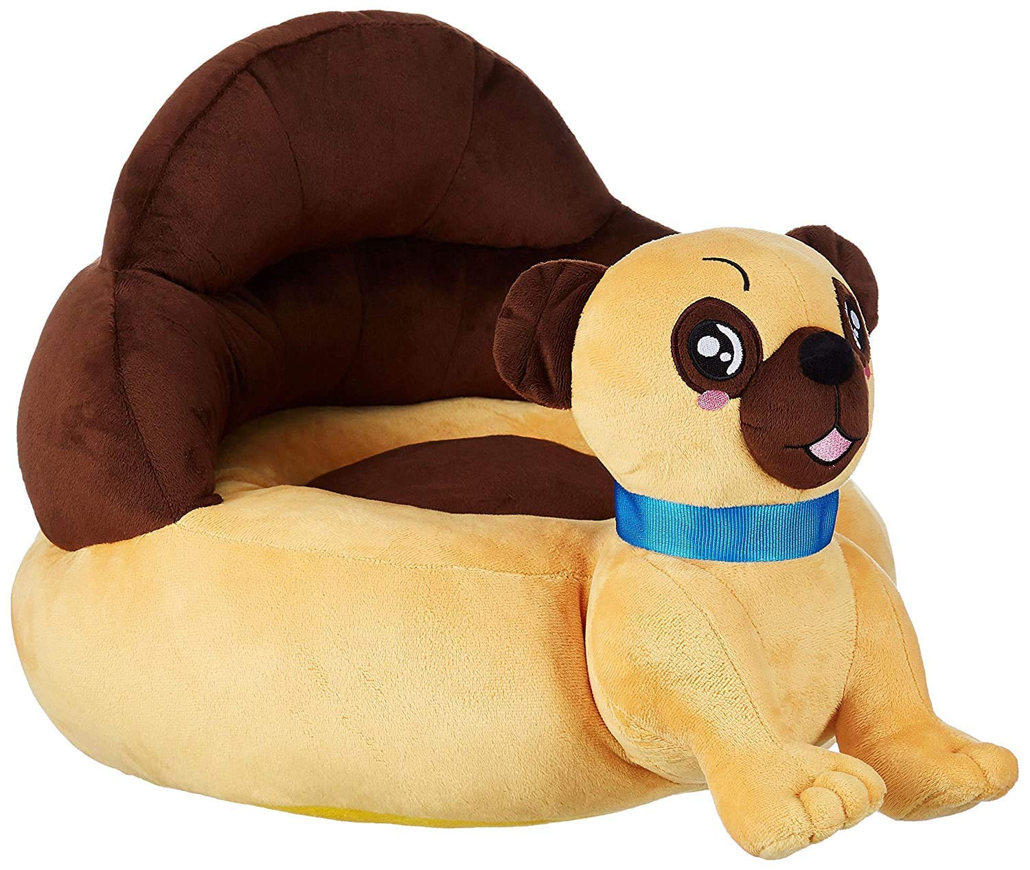 HELLO BABY Kids Sofa Soft Plush Cushion Panda Shape Baby Sofa Seat Or Rocking Chair for Kids - 08 to 37 Months (Brown)-image-28