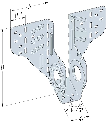 Miniatura 6 de Simpson Strong-Tie LSSR26Z - Percha ajustable de campo 2x6, paquete de 20