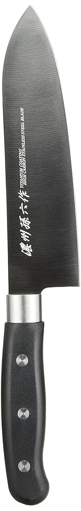 Amazon｜濃州孫六作 チタンコーティング 三徳包丁 A-40CA｜三徳