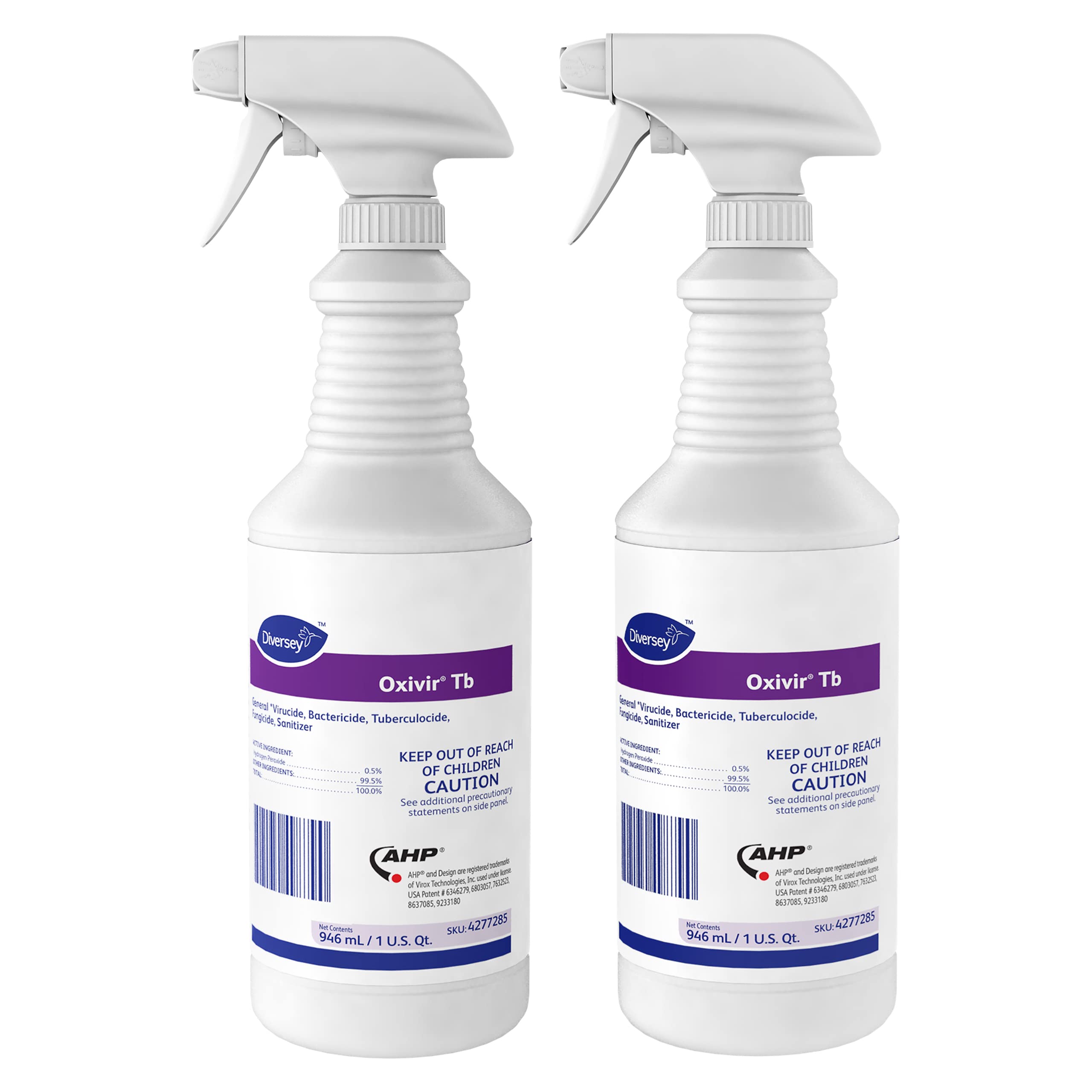 Diversey - Oxivir Tb Ready-To-Use Disinfectant Cleaner 4277285 - 32 Oz Pack of 2 Bottles 2 Spray Triggers