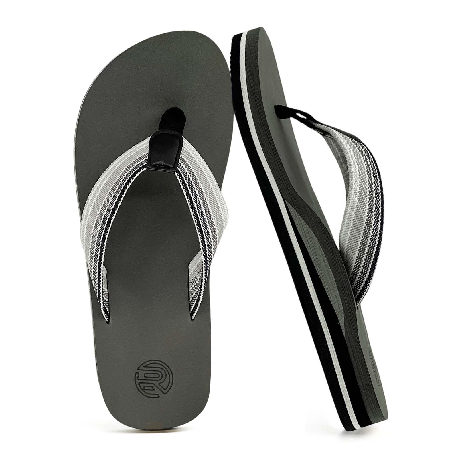 pevino Tongs Femme été Tissu Mousse de support de voûte plantaire avec sangles rembourrées Yoga Plates Coussined Sandales plage et piscine Chaussures