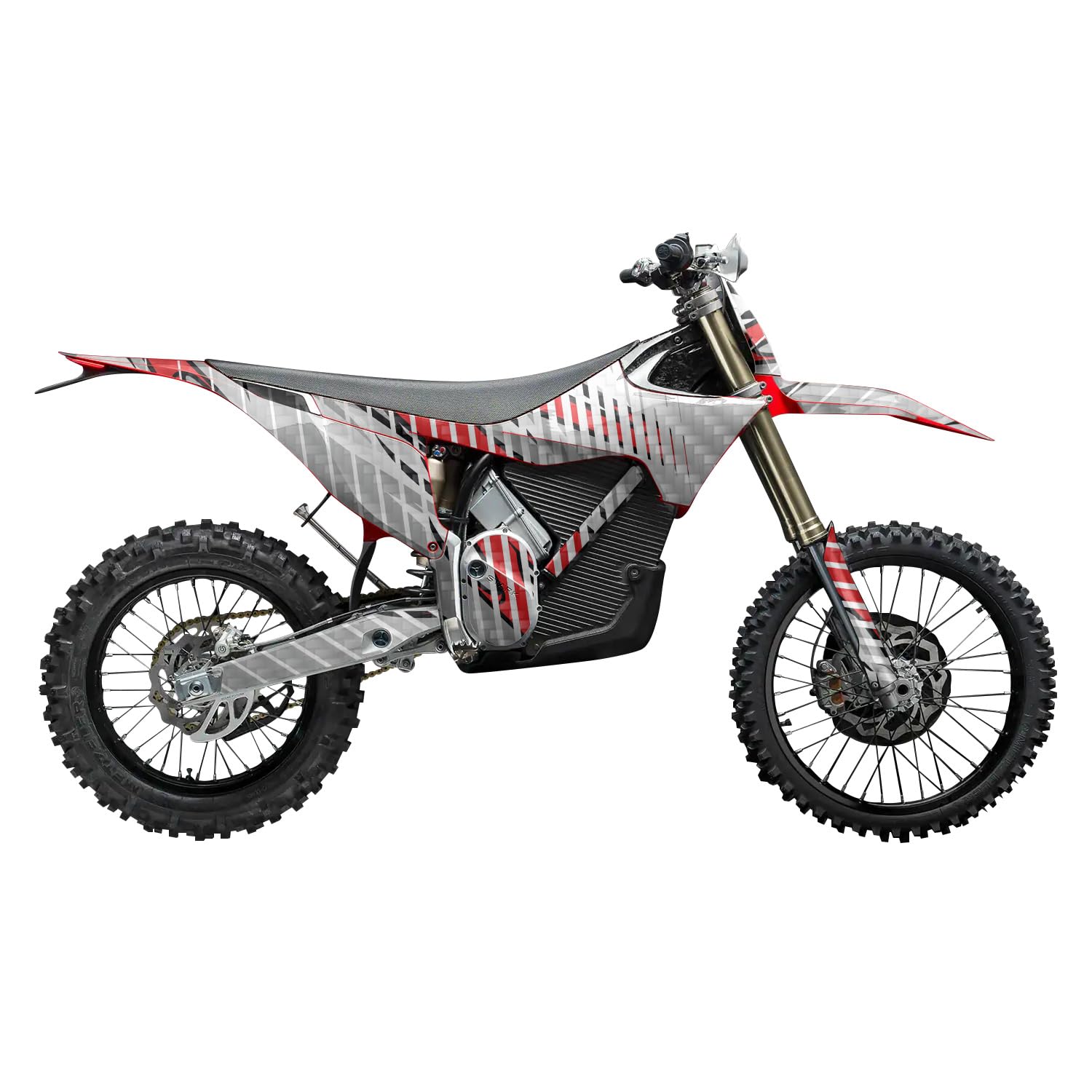 Carbon Fiber Stark Varg MX 2023-2025 Graphics Kit Wrap - Tribal Fade - Varg MX Skin - Premium 3M Vinyl Protective Wrap Decal Cover - Easy to Apply | Crafted in The USA by MightySkins
