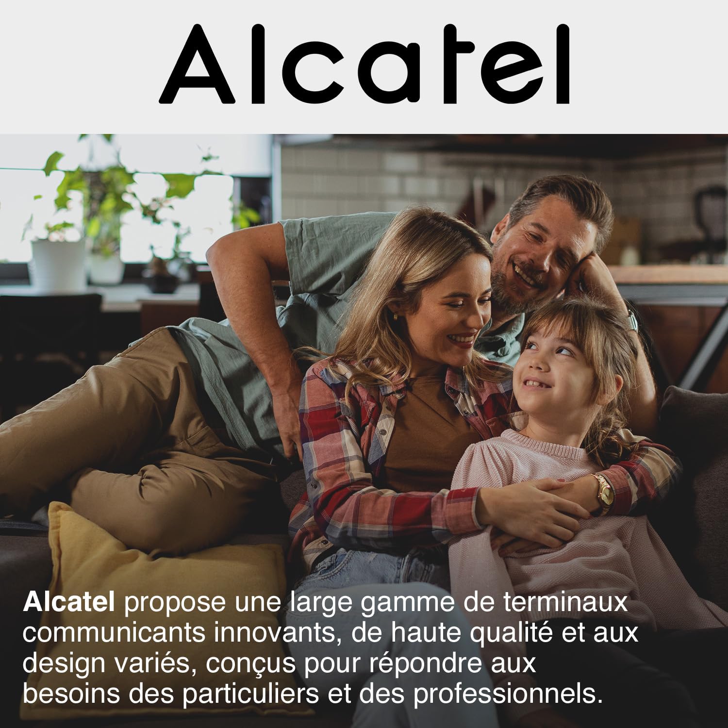 ALCATEL FX990 Voice Trio - Téléphone Fixe sans Fil DECT avec Répondeur 50 Min - Écran Graphique Couleur Haute Résolution - Mains Libres - Blocage des Appels - Sonnerie VIP - 3 Combinés - Noir/Gris