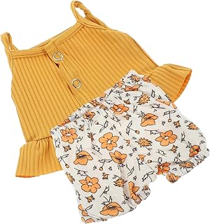 Toyvian 1 Conjunto De Roupas De Boneca Suspensórios Vestido Em Miniatura Decoração Substituição Roupas De Boneca Adorável De Boneca DIY Suprimentos Decorativos Vestido Em