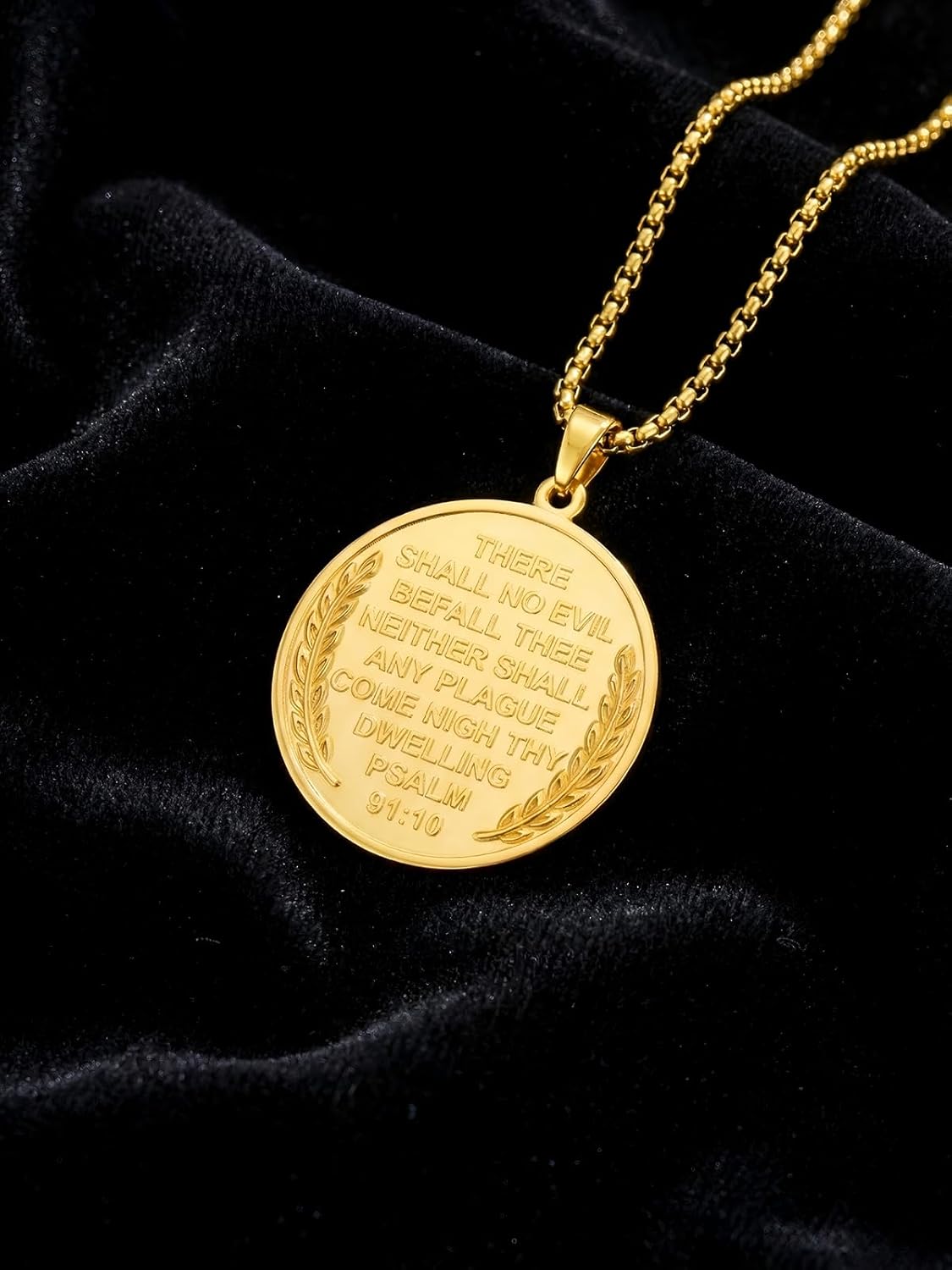 Patron Saint Necklace 14K Gold Medal Catholic Pendant Christian Religious Amulet Jewelry Gift for Men Women - Image 3