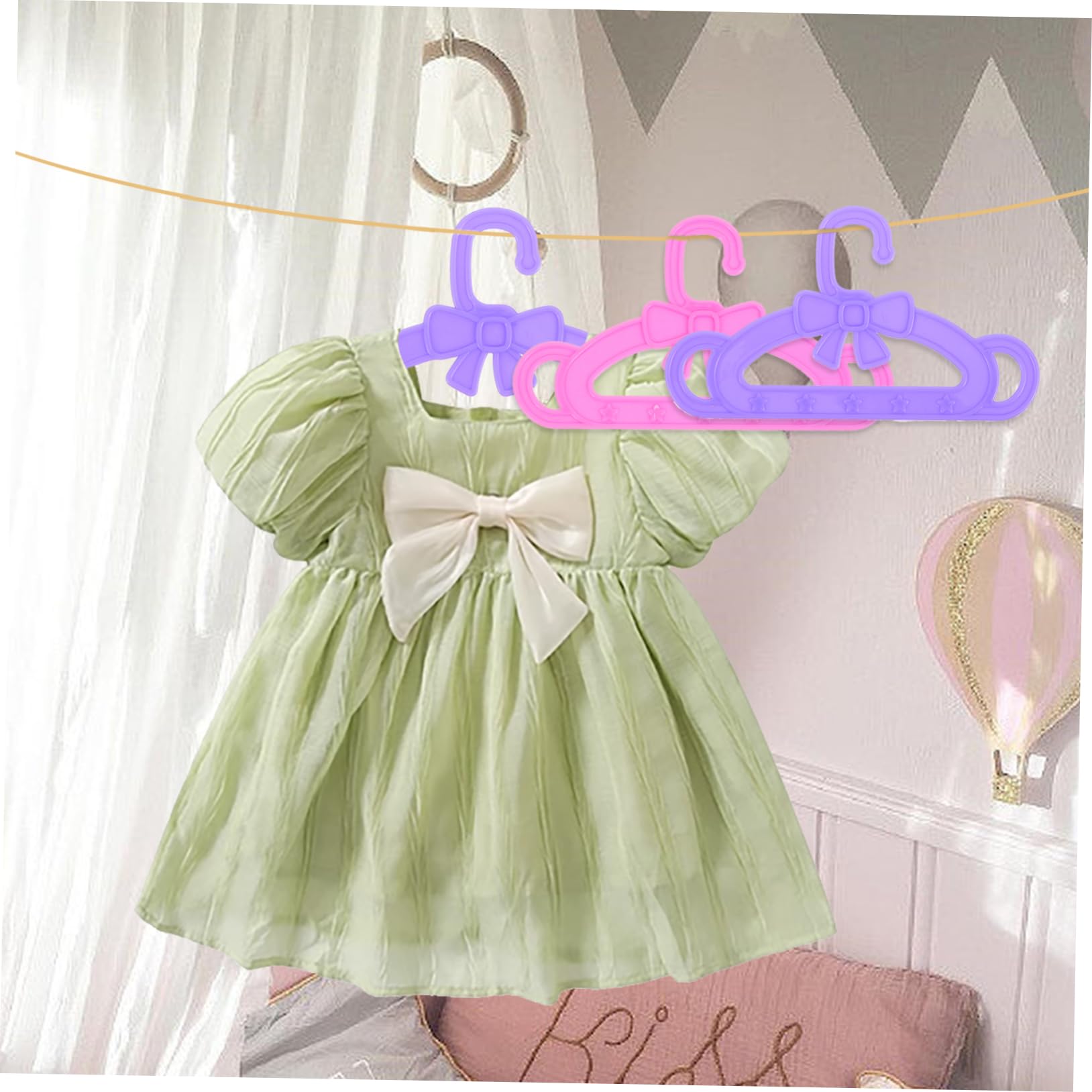 LABRIMP 15 Perchas de Plástico de 18 Pulgadas Accesorios para Muñecas para Ropa de Muñecas para Niños , Ideales para Ocasiones Obsequios y Navidad