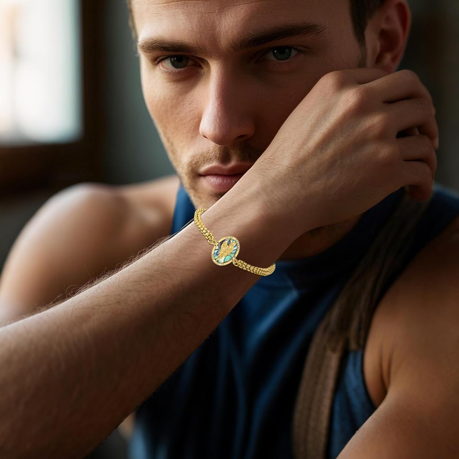 St Raphael Bracelet Men 925 Sterling Saint Raphael Bracelet Archangel Raphael Catholic Jewelry Gifts for Men Women - Image 5