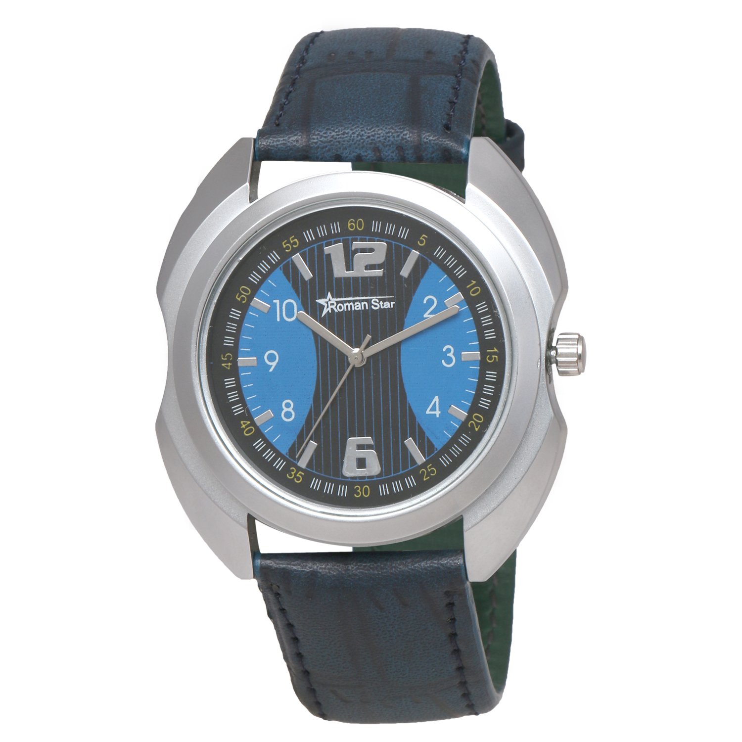 ROMAN STAR 1262 Stylish Blue Coloured with Blue Synthetic Leather Strap Quartz Watch for Men (B0781GPCSS) Amazon Price History, Amazon Price Tracker