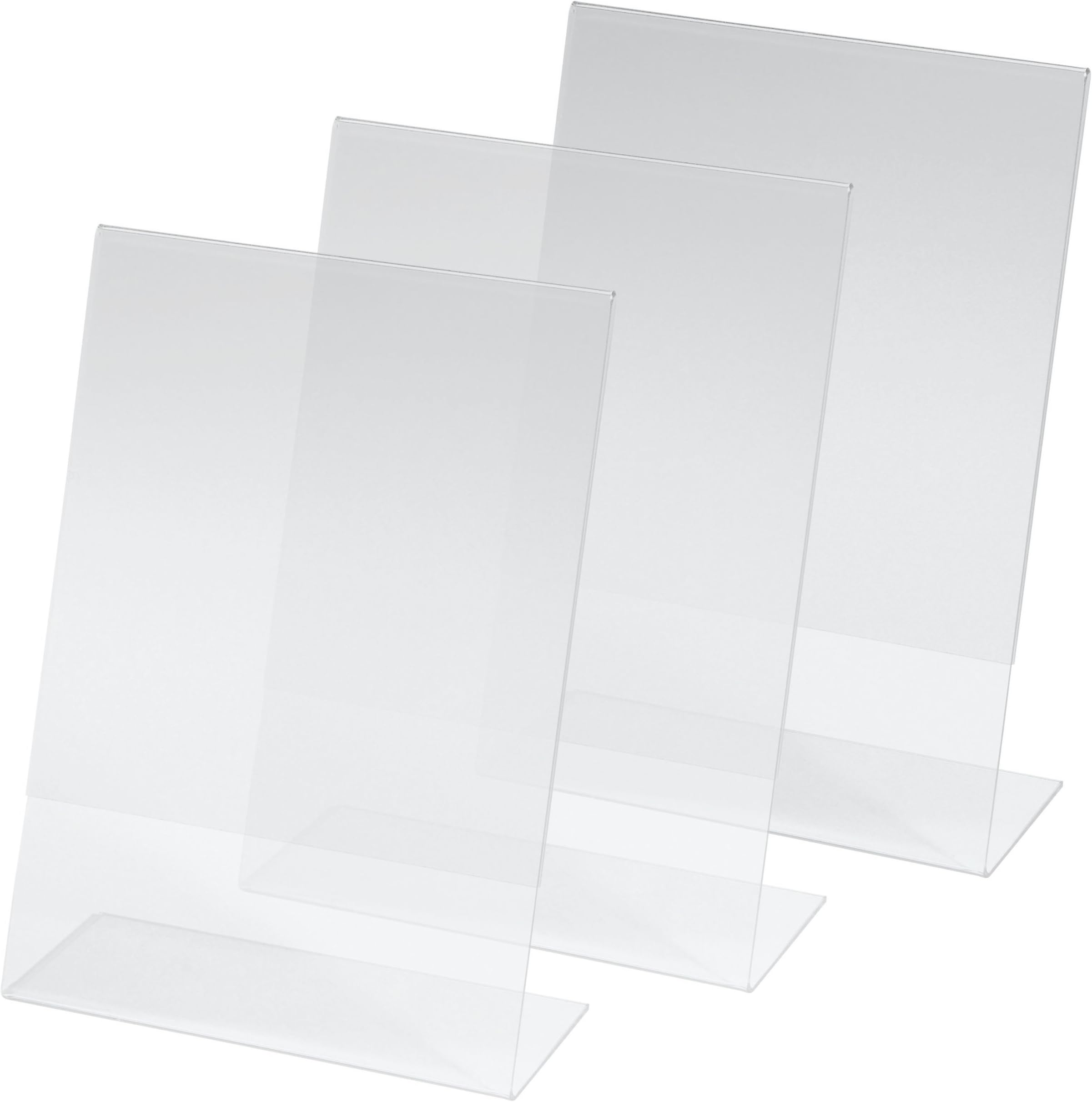 Be!Board SY112 Sign Holder, slanted, for A5, single-sided presentation, acrylic, clear, 3 Pieces
