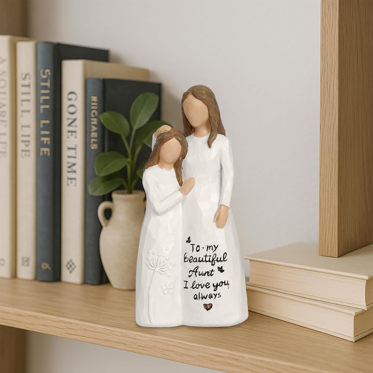 Aunt Gifts, Best Aunt Ever Gifts, Auntie Gift Ideas, Birthday Gift for Aunts from Niece Resin Sculpture Sculpted Aunt Niece Embrace Sculpted Hand-Painted Figurine - Image 5