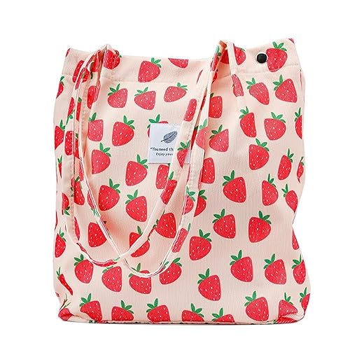 Bolsa feminina de veludo cotelê, bolsa de ombro de grande capacidade com bolso interno para viagens, trabalho, compras, bolsas de lona