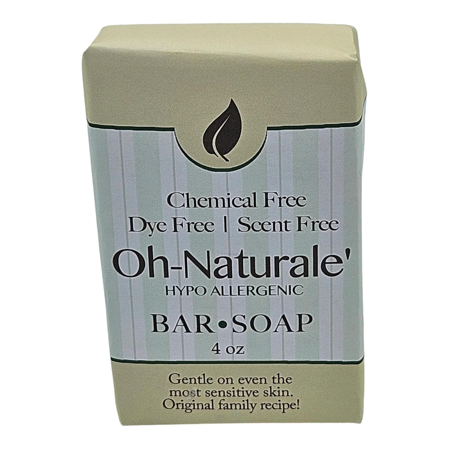 Oh Naturale Bar Soap handmade Unscented All-Natural Gentle for Sensitive Skin Vegan Cruelty-Free 4oz poison ivy relief