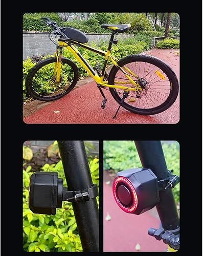 Miniatura 5 de crazy sport Luz trasera para bicicleta con señales de giro y alarma Luz de freno automática Control remoto inalámbrico USB recargable delantera