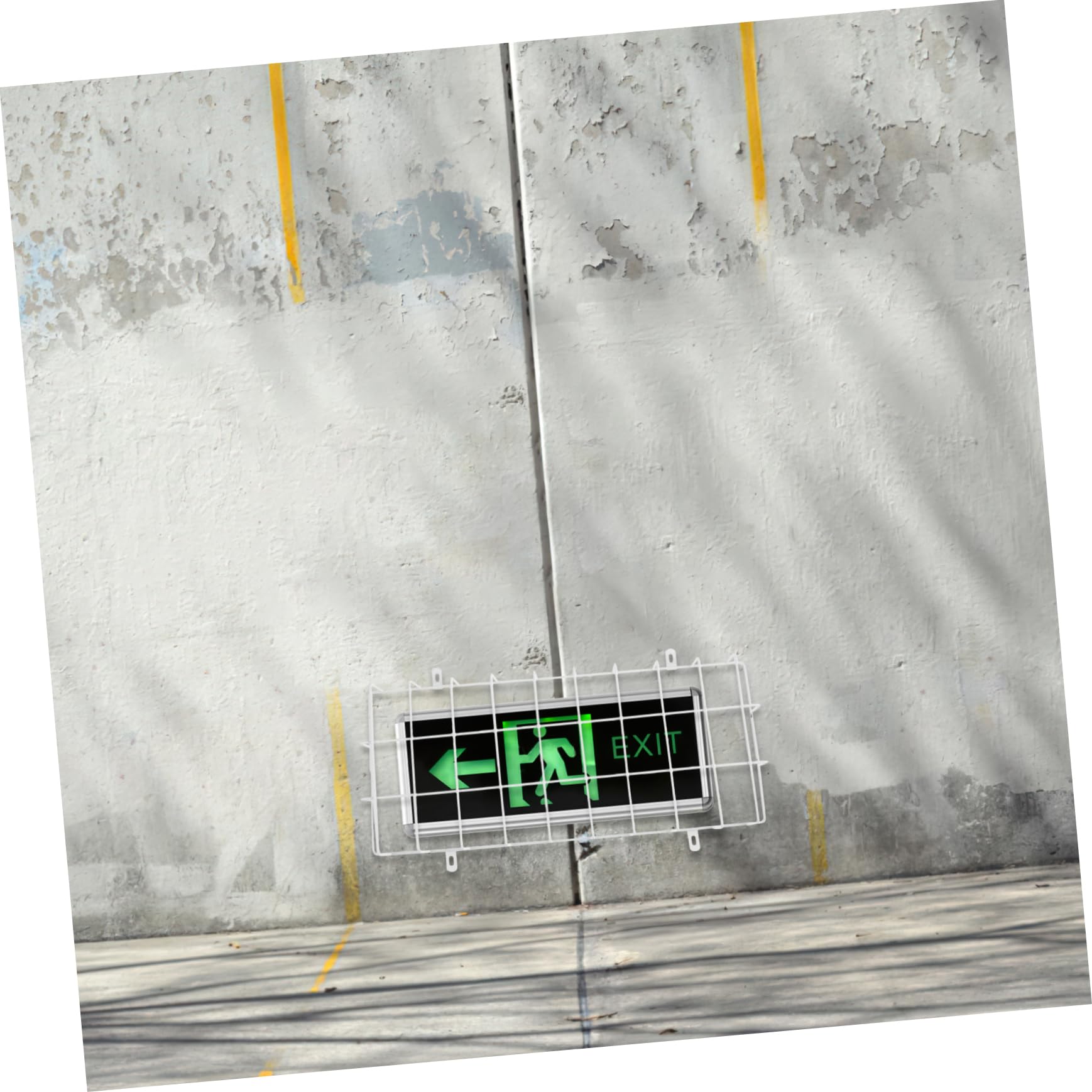 OFFSCH Iron Material Emergency Sign Light Protective Guard Wire Guard for Emergency Light Easy Install Operate