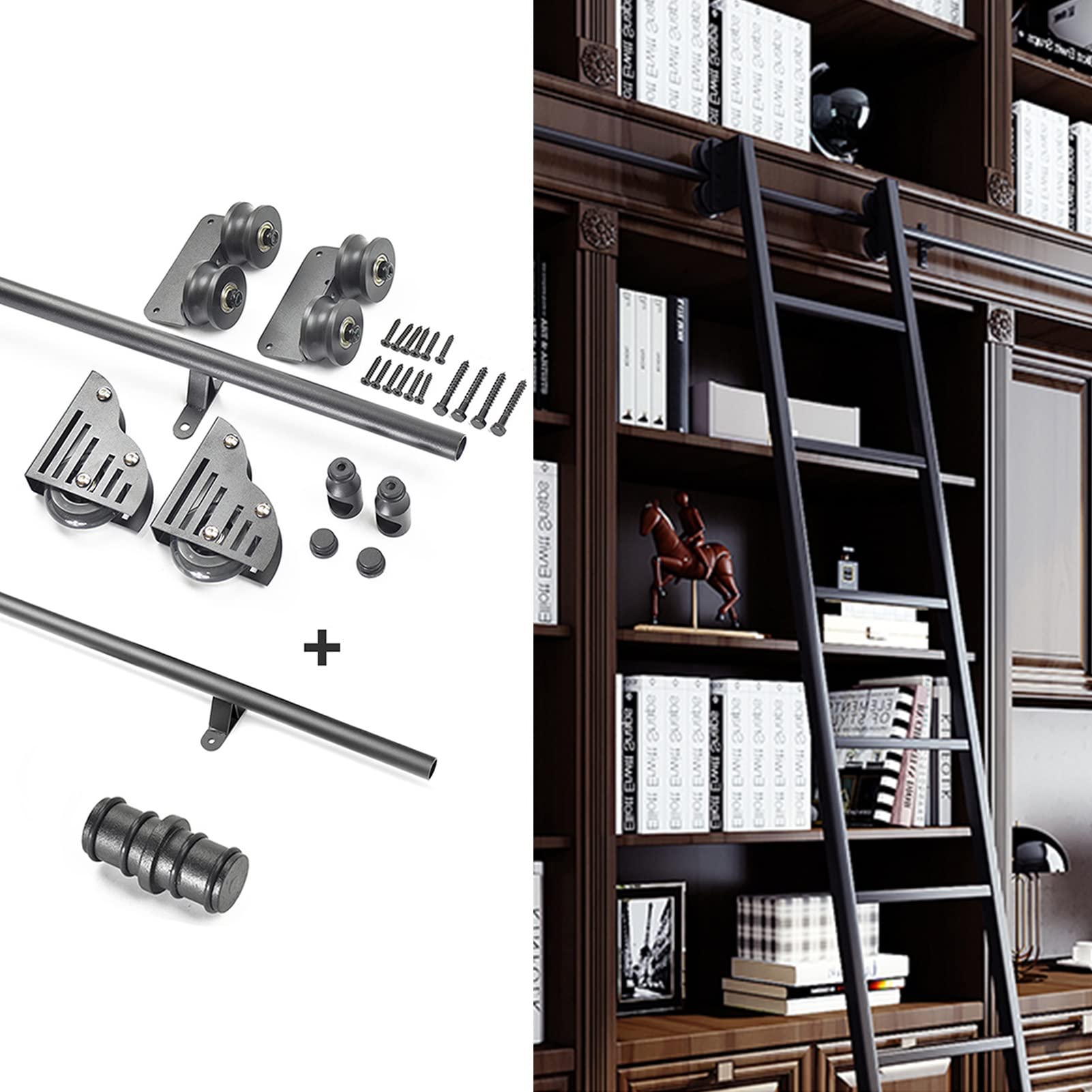 Échelle coulissante rail de quincaillerie extension modulable intérieur