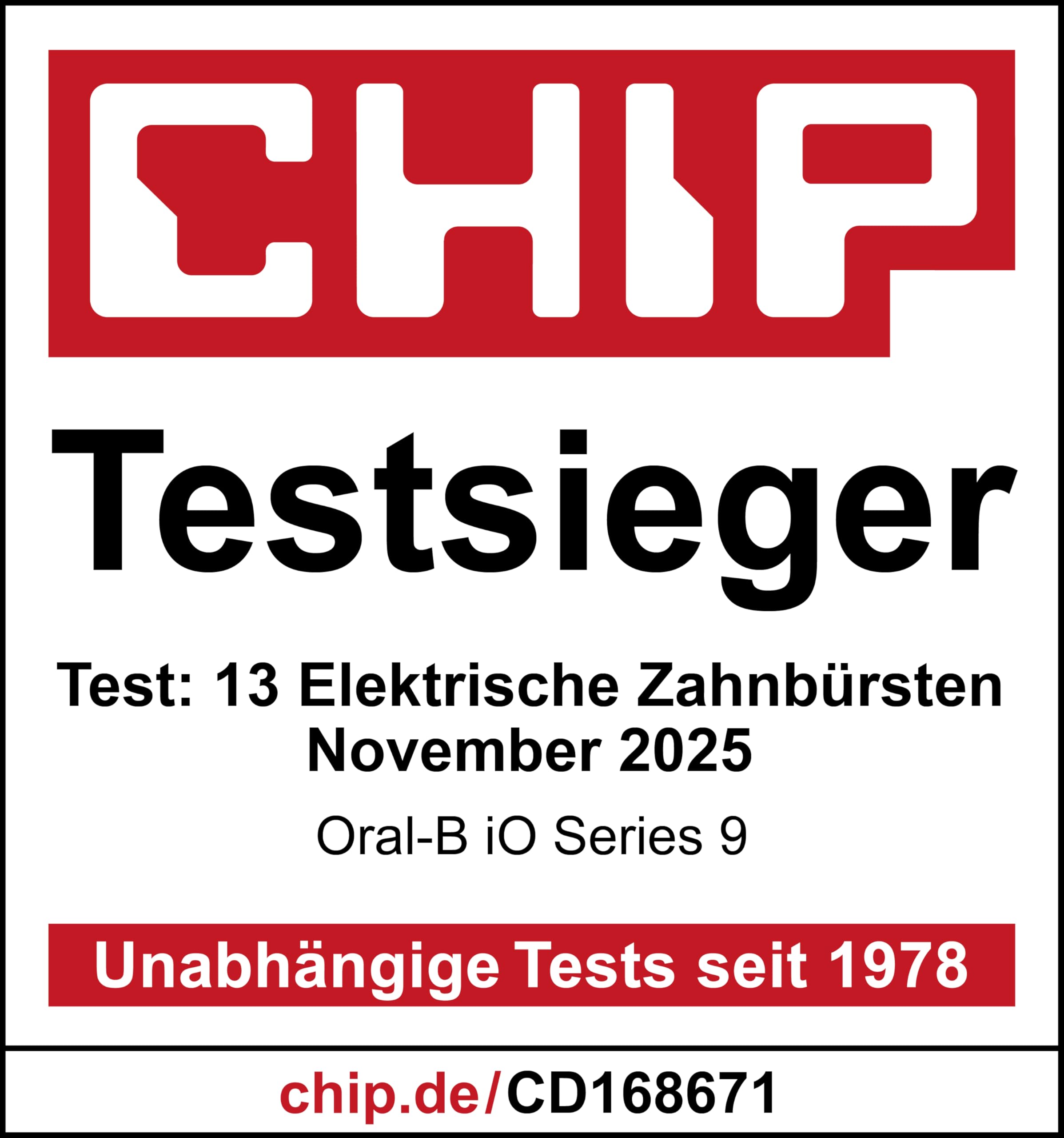 Oral-B iO Series 9 Elektrische Zahnbürste, Schwarz | Inkl. 3 Aufsteckbürsten, Lade-Reise-Etui, CHIP Testsieger (11/25), Electric Toothbrush mit 7 Modi Für Zahnpflege