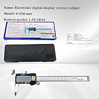 Vista 5 de findmall Cuerpo electrónico del acero inoxidable del calibrador de Digitaces con la pantalla LCD grande 0-6 pulgadas pulgadas/milímetro