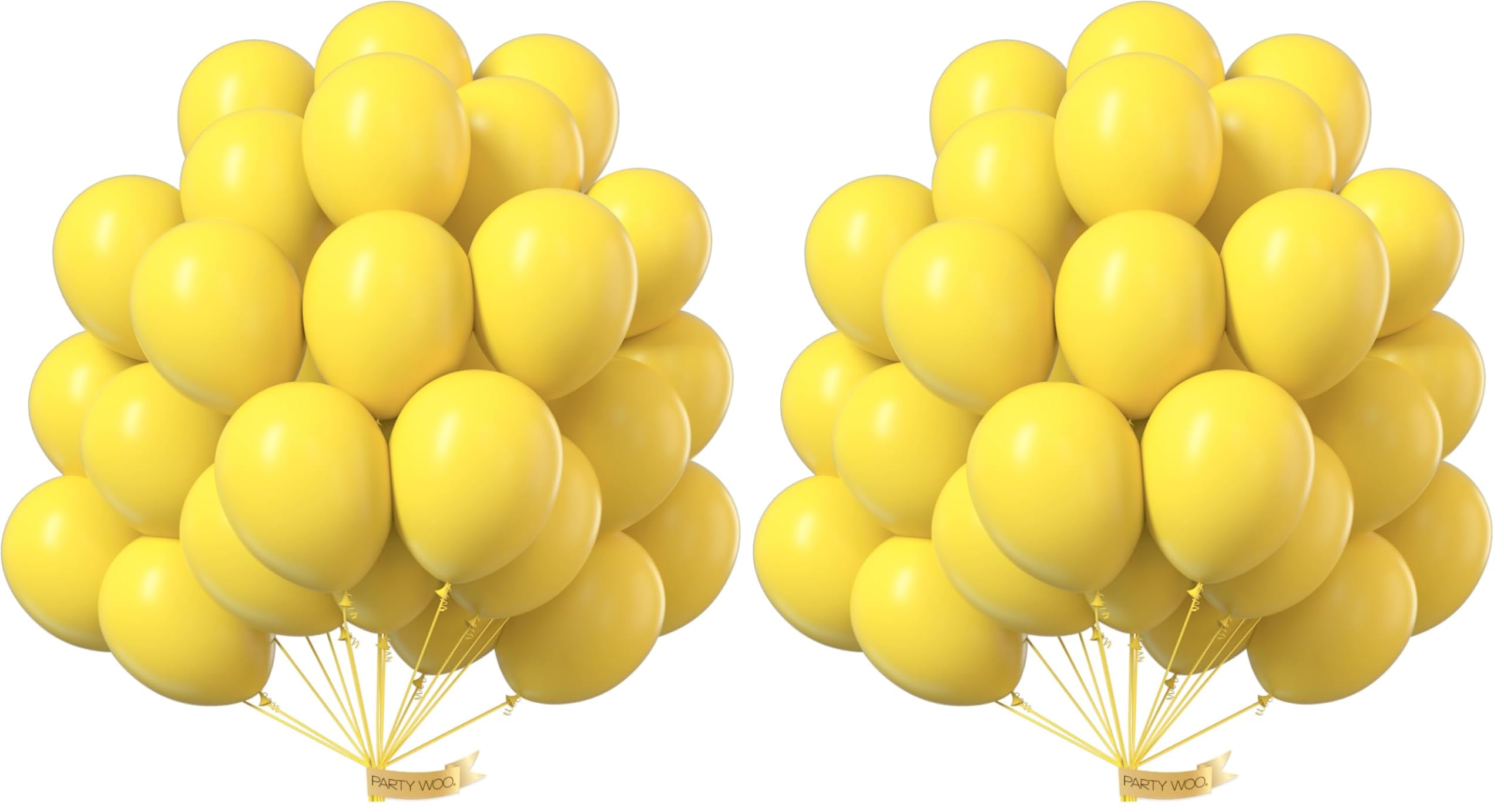 PartyWoo Yellow Balloons 50pcs Latex Helium Balloons 12 Inch (Pack of 2)