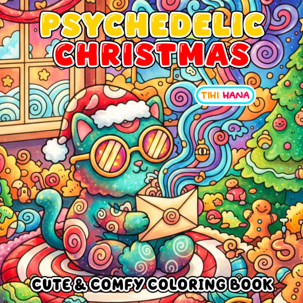Psychedelic Christmas Coloring Book: Trippy Holiday Artwork, Festive Patterns, and Winter Designs