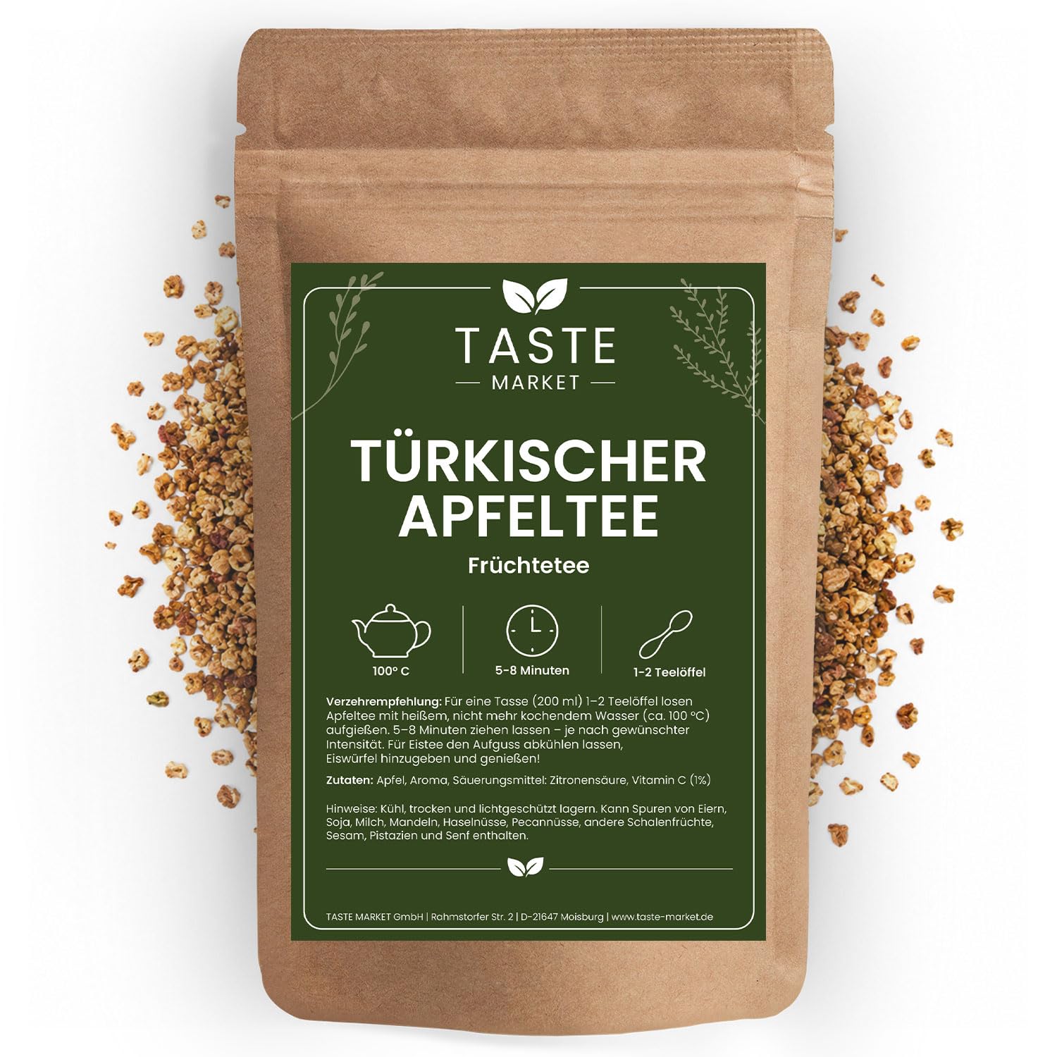 Türkischer Apfeltee 5kg loser Früchtetee Apfel Tee 100% Geschmack von Taste Market