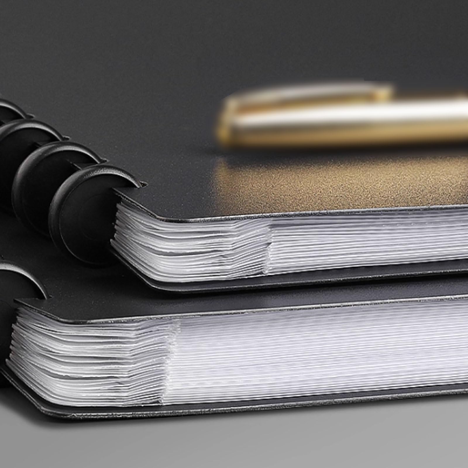 Carpetas de plástico, Carpeta A4 con Inserto Transparente Grueso de plástico, Carpeta de Doble Cara(Pale Red,36 Sheets)
