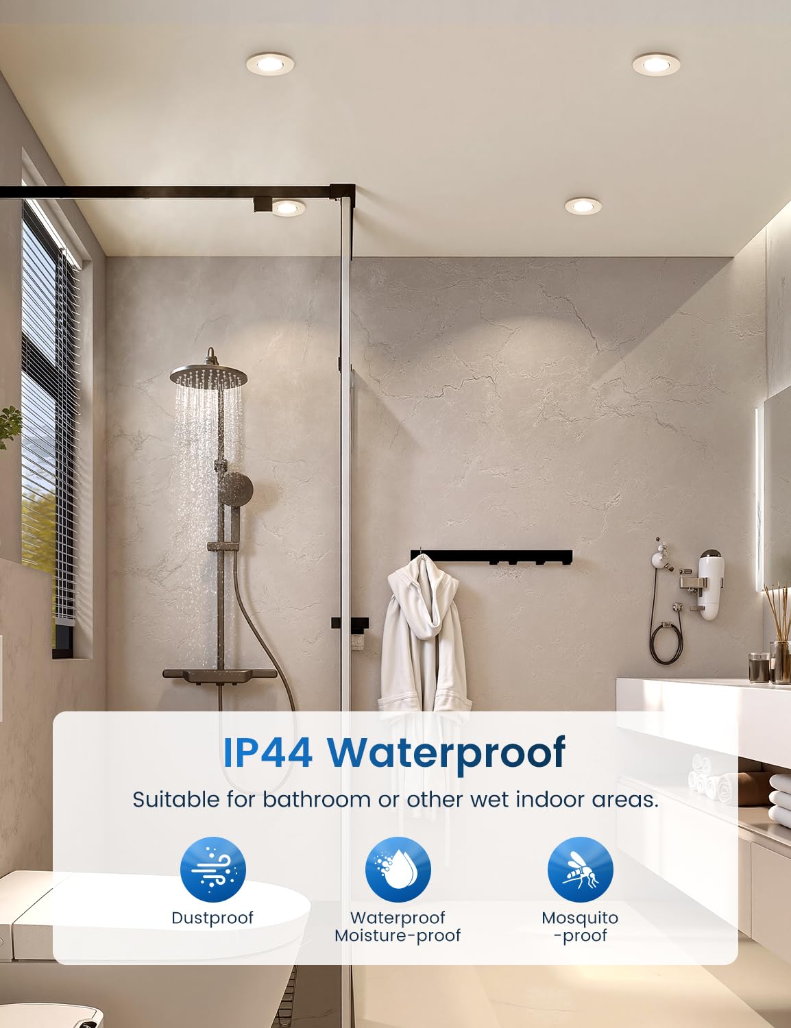Spot LED Encastrable 5W, Lot de 12 Spot Led Extra Plat 500lm Orientable, Blanc Chaud Blanc Neutre Blanc Froid, Trou 64-80mm 230V Plafonnier Encastré Pour Salle de Bain Cuisine Salon Couloir