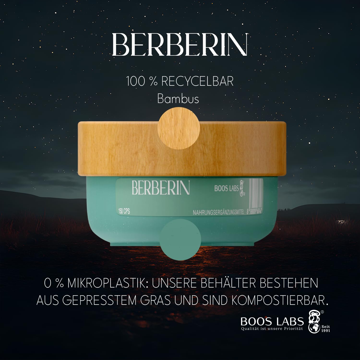 Berberin 500mg, 150 vegane Kapseln, Hochdosiert, 3er-pack