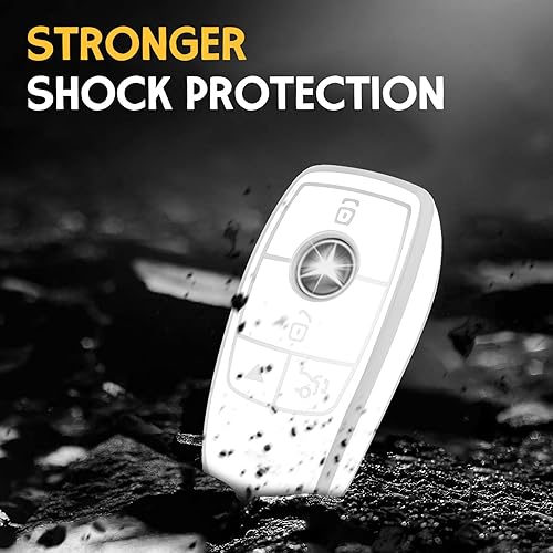 Miniatura 6 de Funda para llavero de TPU suave de alta calidad con patrón plateado, compatible con Mercedes Benz CLS CLA GLA AMG A C E S G GLC GLE GLS M llavero