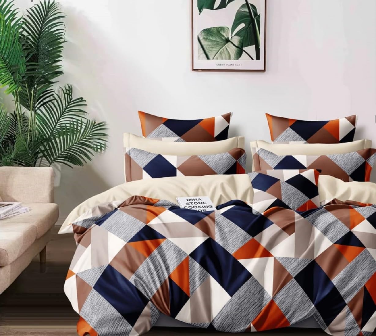 Buy TURIYA 180 TC Microfiber Cloth Printed Double Bed Size Duvet Cover